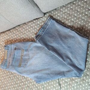 Buffalo Misha ,Women's Mid-Rise Straight Leg Light Blue Denim Jeans.